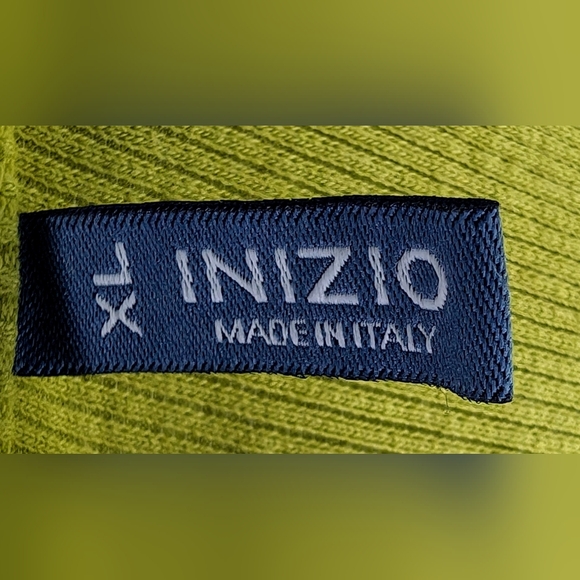 INIZIO Linen Magic Dress Wearable Art in Chartreuse - Picture 3 of 5